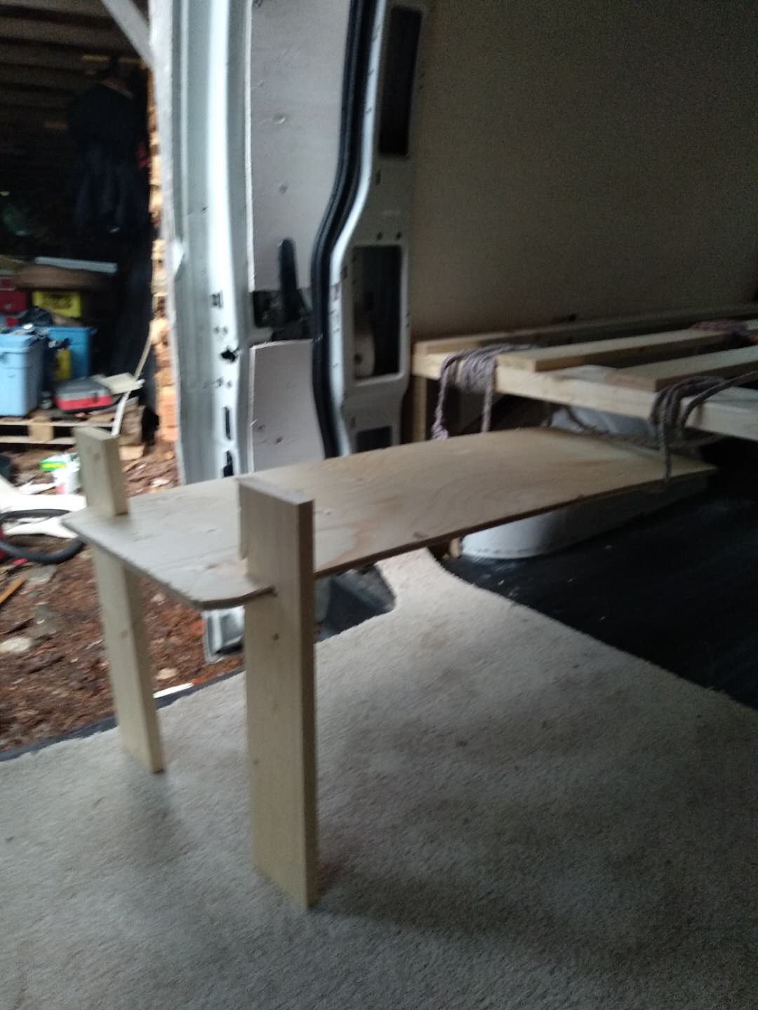 DIY coffee table van life