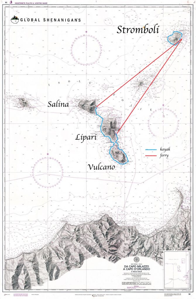 sicily kayak map